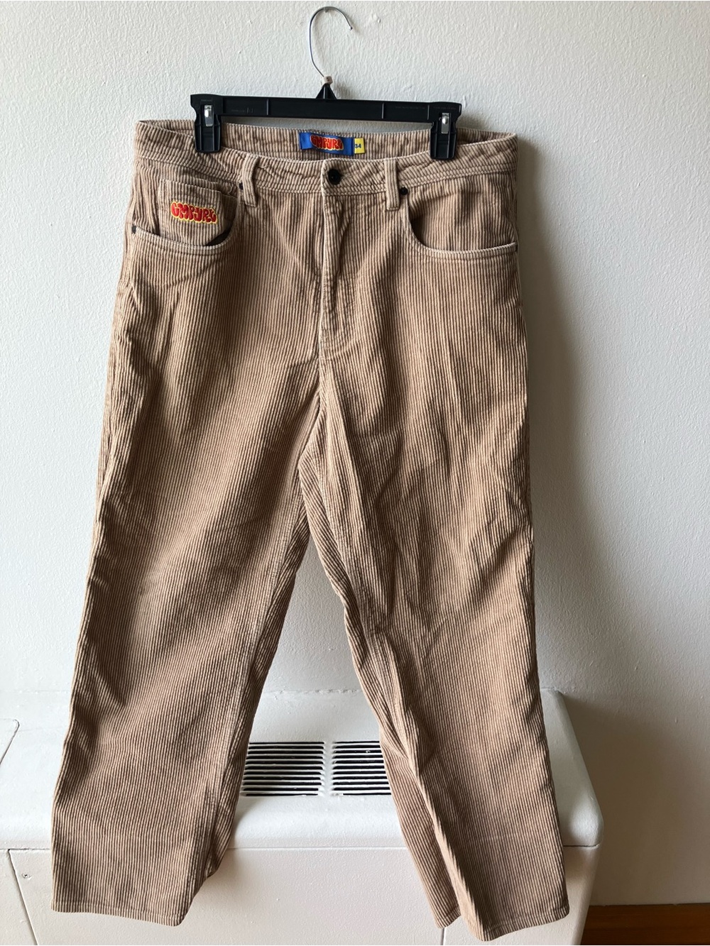 Empyre Men's Tan Corduroy Pants - Straight Fit